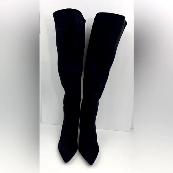 CHARLES BY CHARLES DAVID, TALL CHIC BOOTS, BLACK “TEXTILE”, SIZE 11M - Picture 1 of 12